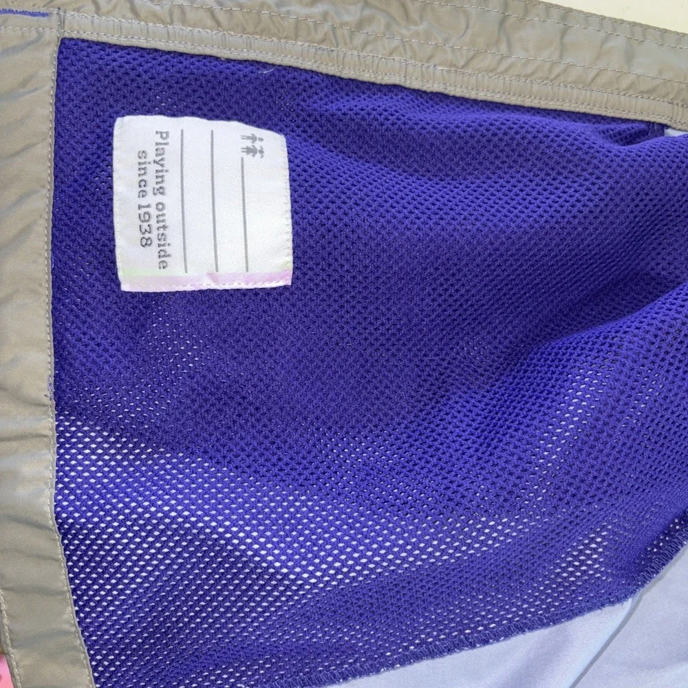 Columbia Kids Windbreaker L Purple Full Zip Gray‎ Pockets